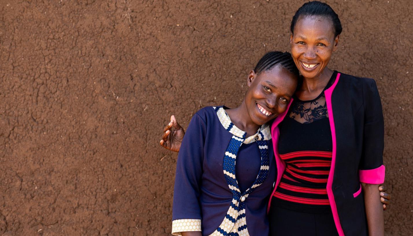 Gati supports her mentee Evalyne through any challenges she is facing and with her studies.